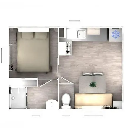 Mobil-home Pour 4 Avec Terrasse A - Api-1-52-480 Camping